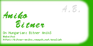 aniko bitner business card